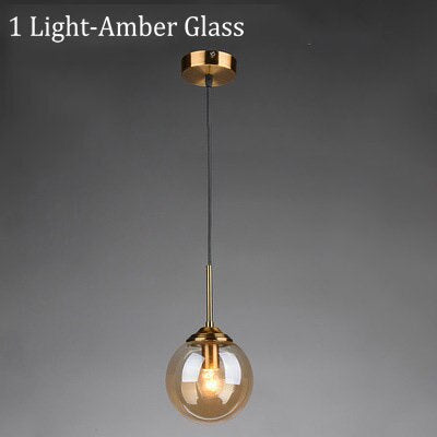 Mavar Luminaires Suspension Verre Transparent Ambre-Luire