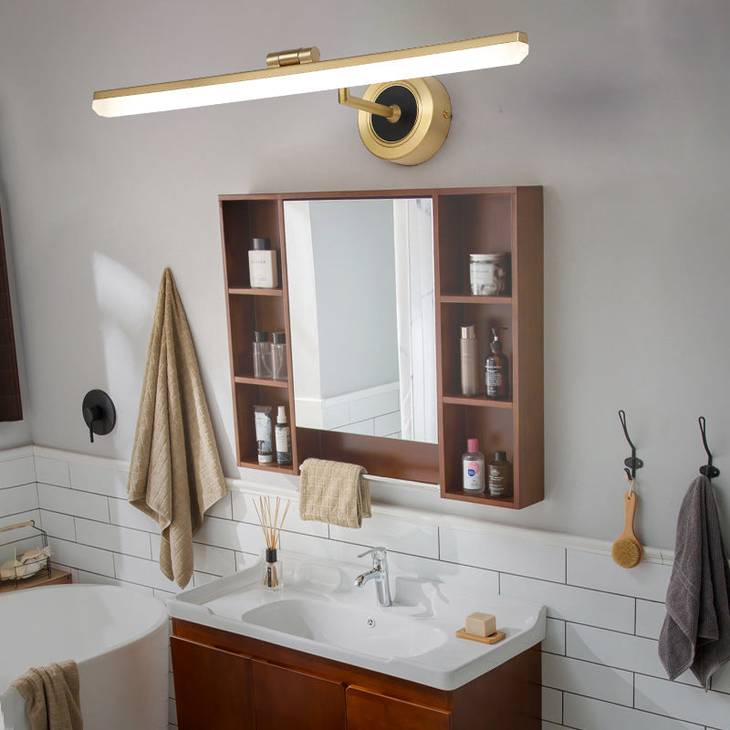 Vareno Applique Murale Linéaire Moderne. Métal. Or. Salle de Bain-Luire