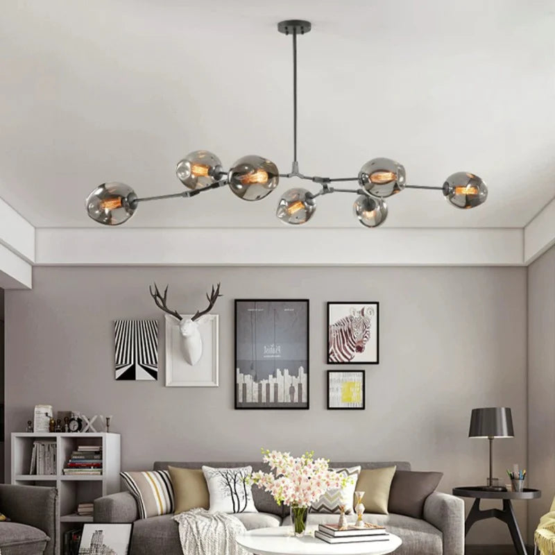 Zerin Nordic Modern Glass Pendant Light Clear Bubble - Sereilux