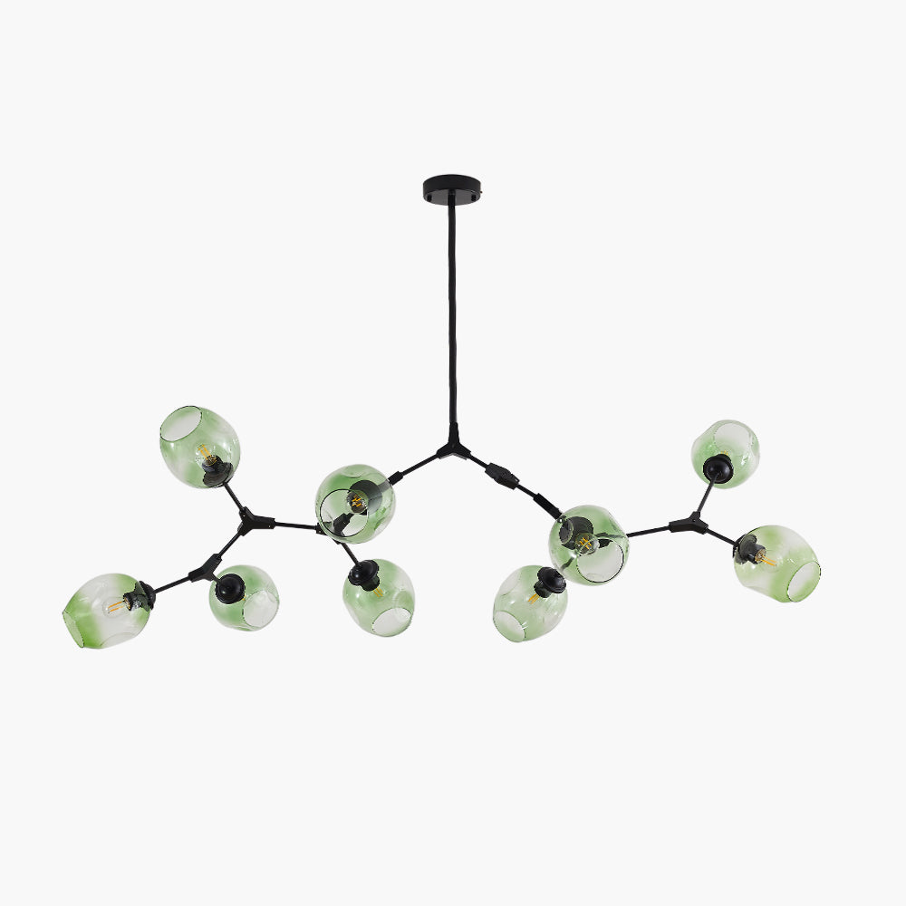 Rurex Suspension Nordique. Verre. Noir/Or. Salon