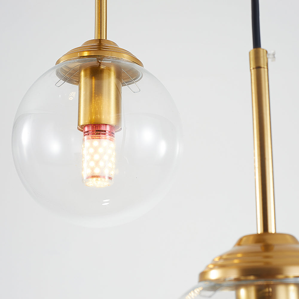 Mavar Luminaires Suspension Verre Transparent Ambre-Luire