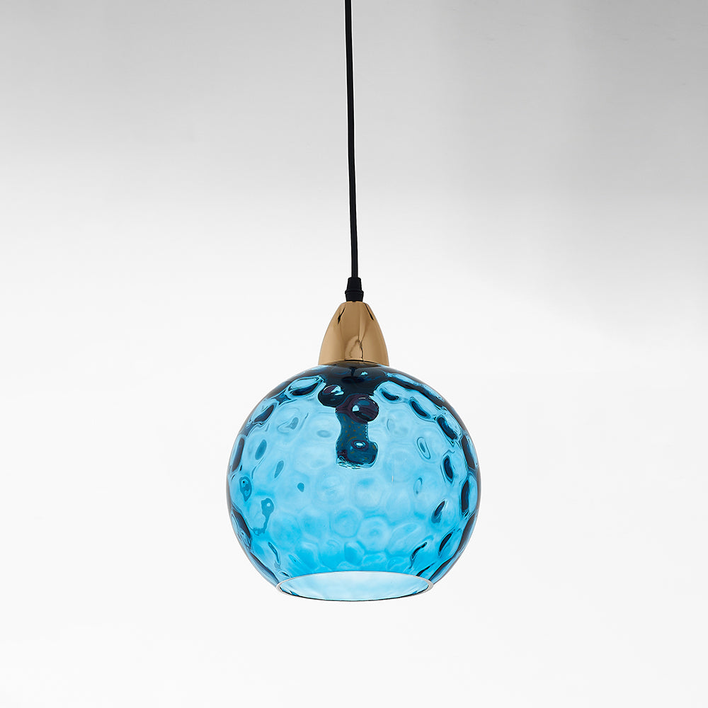 Vevenel Water Ripple Suspension Boule Moderne Verre Rouge/Vert/Bleu Salon-Luire
