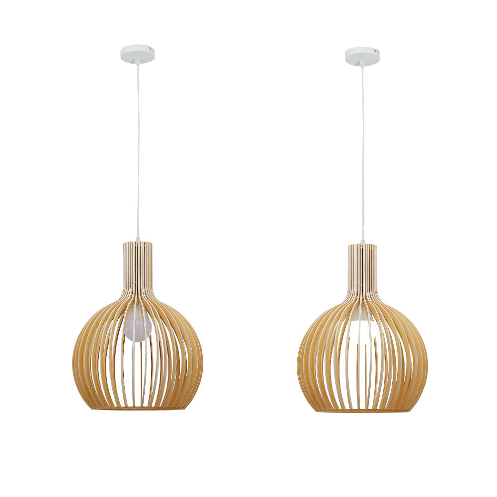 Arix Suspension Design en Bois Sculpté Naturel Salle à Manger-Luire