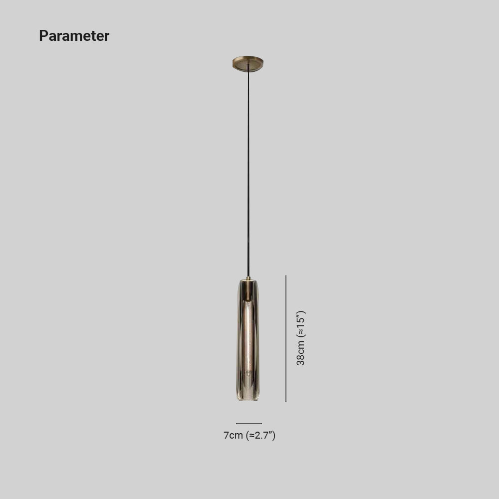 Orinex Messing Designer Glas Pendelleuchte Smoky - Sereilux