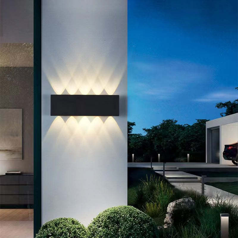 Korinex Applique Murale Rectangulaire Moderne Noir/Blanc. Corridor-Luire