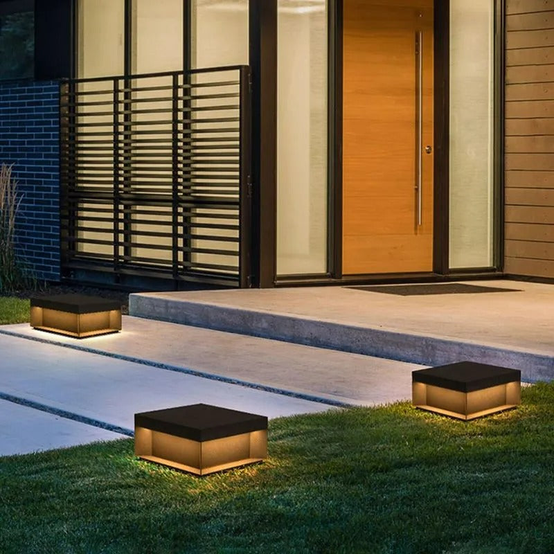 Lenovae Post Lamps Outdoor Modern Square Solar - Sereilux