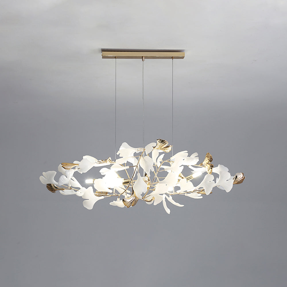 Tirex Suspension Feuille/Multi Moderne Métal/Céramique Doré/Blanc Salon-Luire