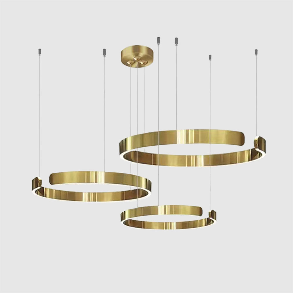 Ravelin Suspension Cercle Noir/Or Rose Salon/Chambre à Coucher-Luire
